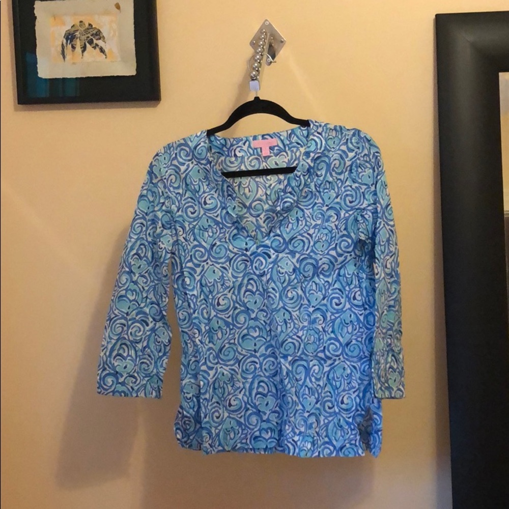 Lily Pulitzer 3/4 sleeve top